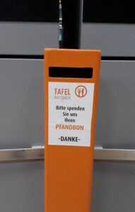 Bild der Box für Pfandspenden im REWE-Center Butzbach